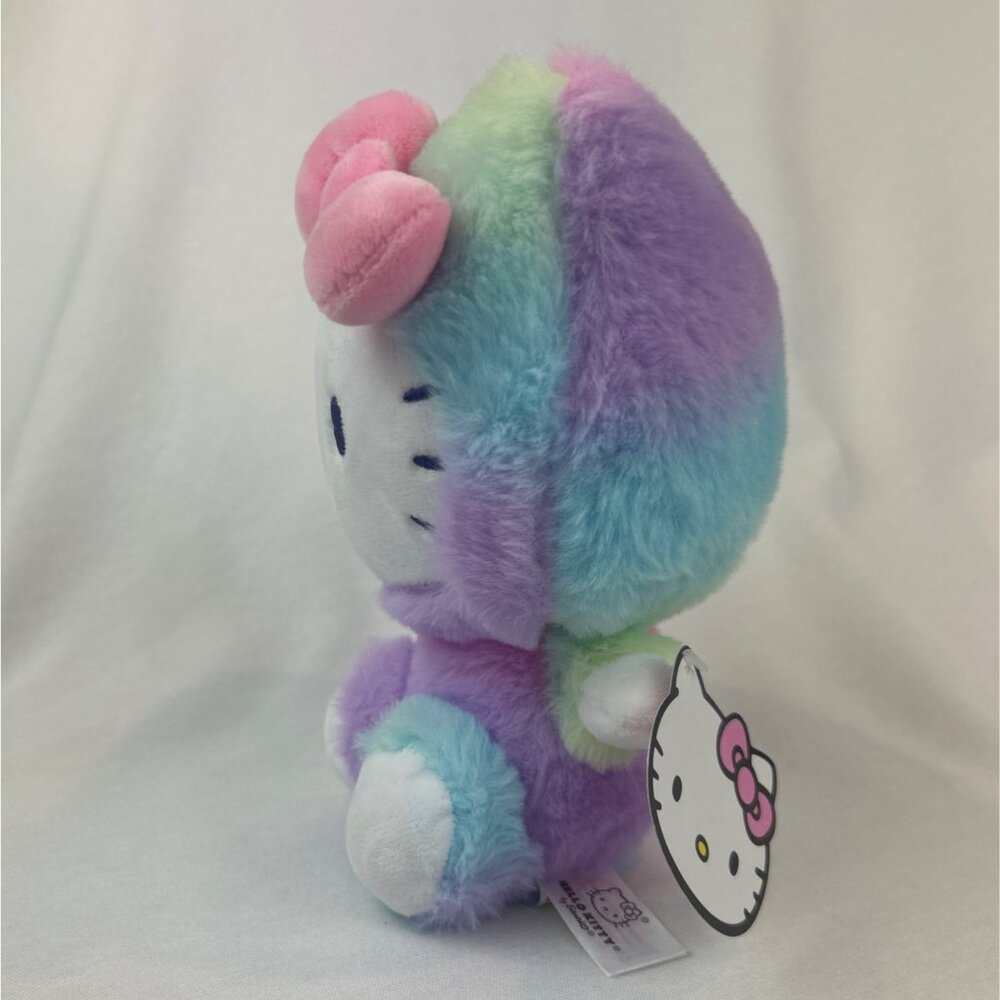 Fiesta Sanrio Hello Kitty Plush Rainbow Sherbet Soft Stuffed Toy Pink Bow Tag - Picture 2 of 13
